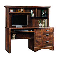 Vikinterio Solid Sheesham Wood Study Table Computer Cabinet