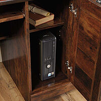 Vikinterio Solid Sheesham Wood Study Table Computer Cabinet