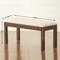 Solid Sheesham Wood Six Seater Dining Set with Cushioned Bench Solid Sheesham Wood Six Seater Dining Set with Cushioned Bench