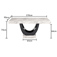 Antalya Six Seater Marble Dining Table Antalya Six Seater Marble Dining Table