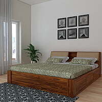 Vikinterio Samode King Size Cushioned Bed Vikinterio Samode King Size Cushioned Bed