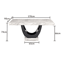 Vikinterio Milan 7 Piece White Modern Rectangle Dinette Dining Room Table Set of 6 Vikinterio Milan 7 Piece White Modern Rectangle Dinette Dining Room Table Set of 6