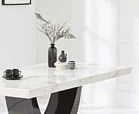 Vikinterio Milan 7 Piece White Modern Rectangle Dinette Dining Room Table Set of 6 Vikinterio Milan 7 Piece White Modern Rectangle Dinette Dining Room Table Set of 6