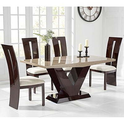 Modern Marble Top Table And Chair Set Combination Concealed Dining Table 1 Table 4 Chairs