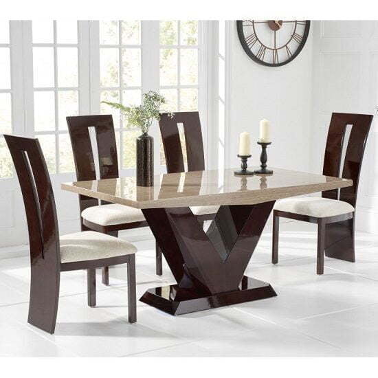 Modern Marble Top Table And Chair Set Combination Concealed Dining Table 1 Table 4 Chairs