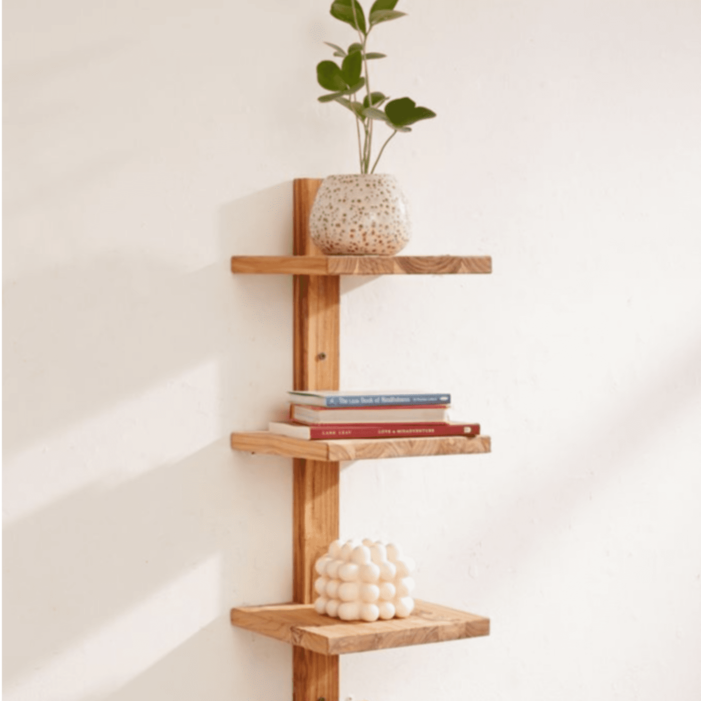 Woodenlia Column Wood Wall Shelf