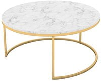 Small Apartment Modern Creative Tea (Coffee) Table, Gold Finish