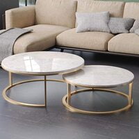 Small Apartment Modern Creative Tea (Coffee) Table, Gold Finish