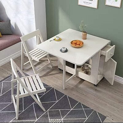 Vikinterio Walnut round shape 4 Seater Dining Set Vikinterio Walnut round shape 4 Seater Dining Set