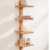 Woodenlia Column Wood Wall Shelf