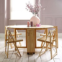 Vikinterio Folding Dining Table Set