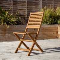 Lia Wooden Folding Garden Chair (Set of 2)