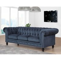 Genuine Febric Rolled Arm Chesterfield Sofa Genuine Febric Rolled Arm Chesterfield Sofa