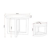 Amylia 4 Seater Dining Set with 4 Cushioned Chairs and Round Dining Table Amylia 4 Seater Dining Set with 4 Cushioned Chairs and Round Dining Table