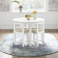 Vikinterio Space Saving Round Shape 4 seater dining table se