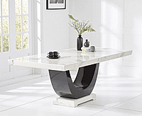 Marina Six Seater Marble Top Dining Table Set