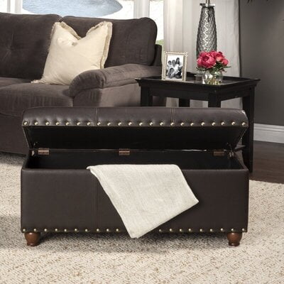 Faux Leather  Storage Bench Cum Coffee Table