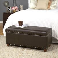 Faux Leather  Storage Bench Cum Coffee Table