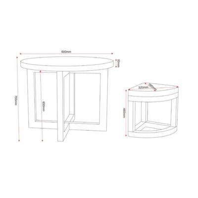 Woodenlia Almiya Round Shape 4 Seater Dining set Woodenlia Almiya Round Shape 4 Seater Dining set