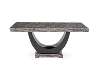 Vikinterio Modern U Shape Six Seater Marble Dining Table Set