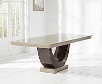 Vikinterio Modern U Shape Six Seater Marble Dining Table Set