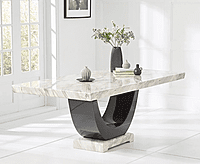 Vikinterio Modern U Shape Six Seater Marble Dining Table Set Vikinterio Modern U Shape Six Seater Marble Dining Table Set