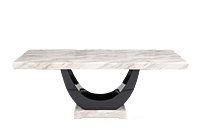 Vikinterio Modern U Shape Six Seater Marble Dining Table Set Vikinterio Modern U Shape Six Seater Marble Dining Table Set