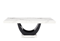 Vikinterio Modern U Shape Six Seater Marble Dining Table Set