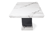 Vikinterio Modern U Shape Six Seater Marble Dining Table Set