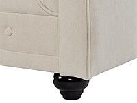 Vikinterio Chesterfield 3-Seater Sofa in Beige Fabric | Luxury Living Room Furniture Vikinterio Chesterfield 3-Seater Sofa in Beige Fabric | Luxury Living Room Furniture
