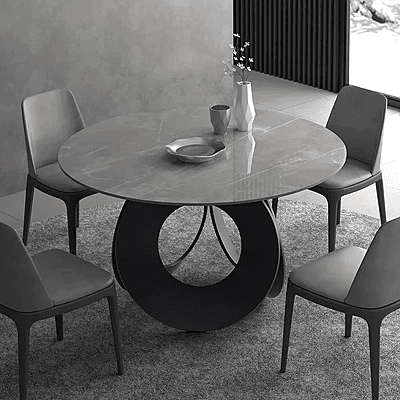 Vikinterio Four Seater ROund DOIning Table with Four Chairs Vikinterio Four Seater ROund DOIning Table with Four Chairs