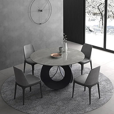 Vikinterio Four Seater ROund DOIning Table with Four Chairs