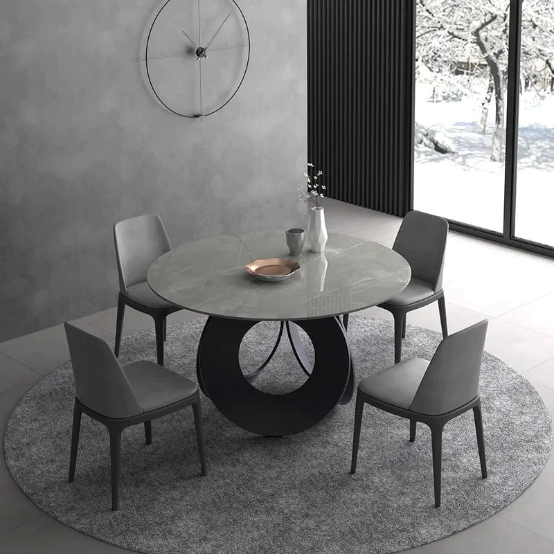 Vikinterio Four Seater ROund DOIning Table with Four Chairs Vikinterio Four Seater ROund DOIning Table with Four Chairs