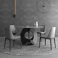 Vikinterio Four Seater ROund DOIning Table with Four Chairs