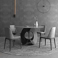 Vikinterio Four Seater ROund DOIning Table with Four Chairs Vikinterio Four Seater ROund DOIning Table with Four Chairs