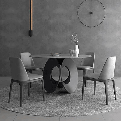 Vikinterio Four Seater ROund DOIning Table with Four Chairs Vikinterio Four Seater ROund DOIning Table with Four Chairs
