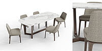 Vintage Six Seater Dining Table Set Vintage Six Seater Dining Table Set