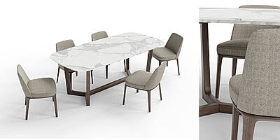 Vintage Six Seater Dining Table Set Vintage Six Seater Dining Table Set
