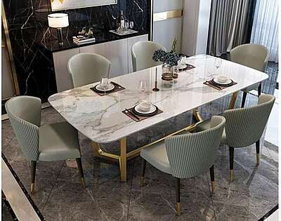 Vintage Six Seater Dining Table Set Vintage Six Seater Dining Table Set