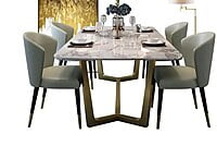 Vintage Four Seater Marble Dining Table Set Vintage Four Seater Marble Dining Table Set