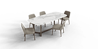 Vintage Six Seater Dining Table Set Vintage Six Seater Dining Table Set