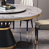 Modern Six Seater Round Dining Table Set