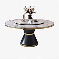 Modern Six Seater Round Dining Table Set