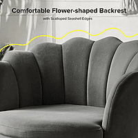Vikinterio Upholstered Barrel Chair-Dark Gray