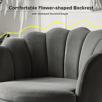 Vikinterio Upholstered Barrel Chair-Dark Gray Vikinterio Upholstered Barrel Chair-Dark Gray