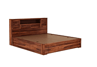 Vikinterio Jaipur Sheehsham Wood King Size Bed with Side Tables