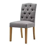 VIKINTERIO Modern Gulmurg Dining Chair - Dark Gray Fabric