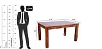 VIKINTERIO Six Seater Rose Wood Dining Table VIKINTERIO Six Seater Rose Wood Dining Table