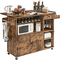 VIKINTERIO Wood Kitchen Island