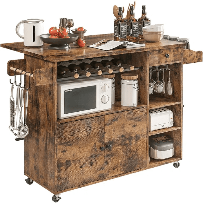 VIKINTERIO Wood Kitchen Island